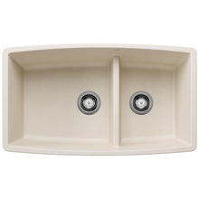 Load image into Gallery viewer, BLANCO 443088 Performa 1-3/4 Double Bowl Kitchen Sink with Low Divide - Soft White
