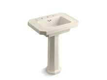 Load image into Gallery viewer, KOHLER 2322-8-47 Kathryn Pedestal Bathroom Sink With 8&amp;quot; Widespread Faucet Holes in Almond
