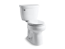 Load image into Gallery viewer, KOHLER 3851-0 Cimarron Comfort Height Two-Piece Round-Front 1.28 Gpf Chair Height Toilet With 10&amp;quot; Rough-In in White
