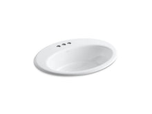 Load image into Gallery viewer, KOHLER K-2907-4-0 Thoreau Drop-in bathroom sink with 4&amp;quot; centerset faucet holes
