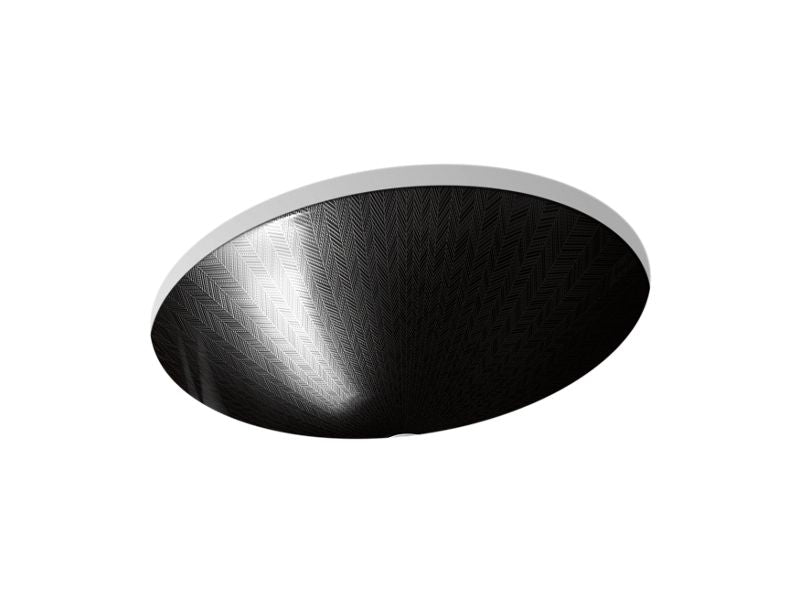 KOHLER K-14218-HD2 Sartorial Herringbone Caxton Oval Undermount bathroom sink
