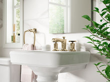 Load image into Gallery viewer, KOHLER 16232-3-AF Margaux Widespread Bathroom Sink Faucet With Cross Handles in Vibrant French Gold
