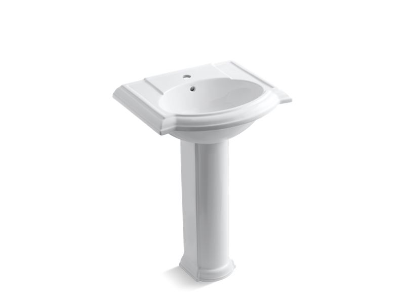 KOHLER 2286-1 Devonshire 24" pedestal bathroom sink with single faucet hole
