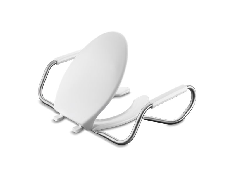 KOHLER K-4654-A-0 Lustra Elongated toilet seat with support arms