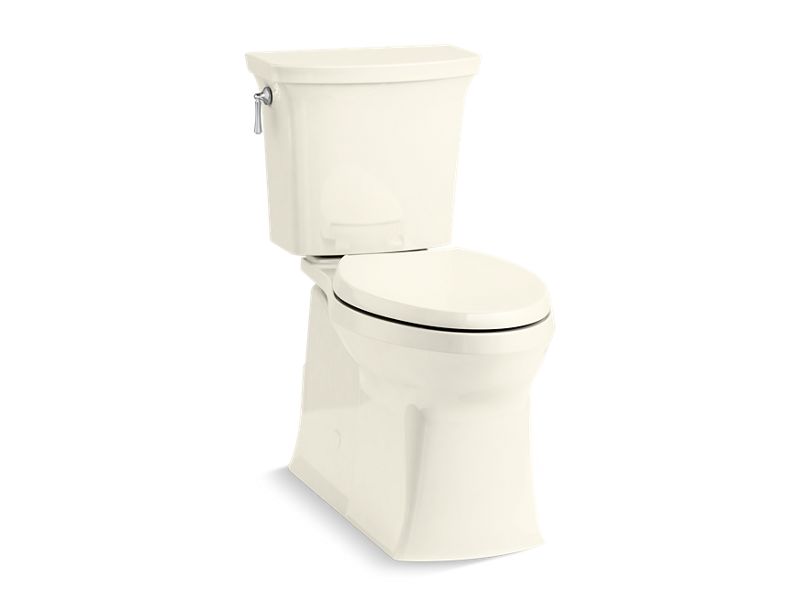 KOHLER K-3814 Corbelle Two-piece elongated toilet with skirted trapway, 1.28 gpf