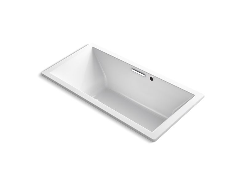 KOHLER K-1835-GW-0 Underscore Rectangle 72" x 36" drop-in BubbleMassage air bath with Bask heated surface and reversible drain