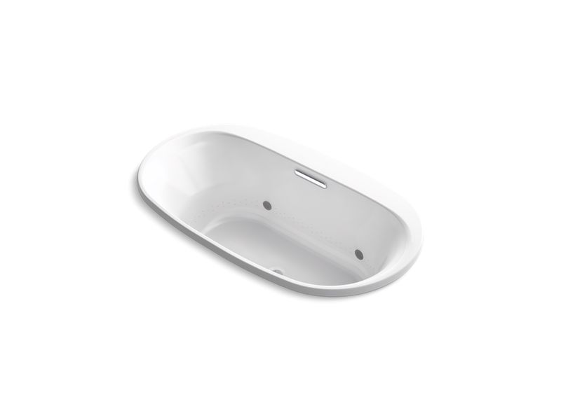 KOHLER K-5716-GVBCW-0 Underscore Oval 66" x 36" drop-in VibrAcoustic + BubbleMassage(TM) Air Bath with Bask(TM) heated surface and chromatherapy
