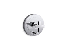 Load image into Gallery viewer, KOHLER K-T73117-3 Composed Rite-Temp valve trim with push-button diverter and cross handle
