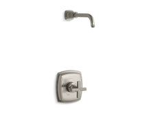 Load image into Gallery viewer, KOHLER TLS16234-3-BN Margaux Rite-Temp(R) Shower Valve Trim With Cross Handle, Less Showerhead in Vibrant Brushed Nickel
