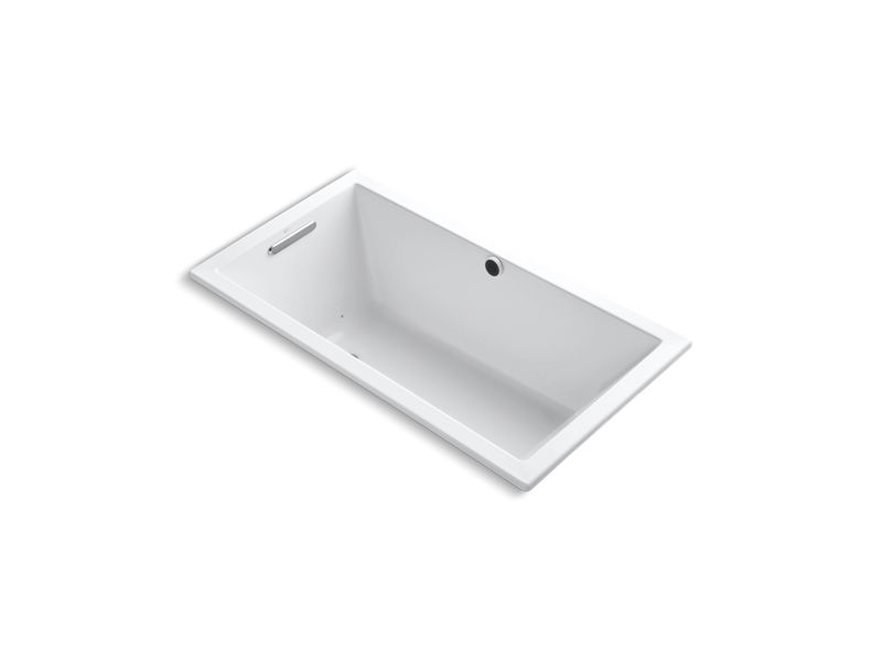 KOHLER K-1168-GW-0 Underscore Rectangle 60" x 32" drop-in BubbleMassage(TM) Air Bath with Bask heated surface and reversible drain
