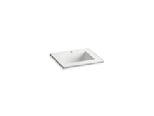 Load image into Gallery viewer, KOHLER K-2777-1-G81 Ceramic/Impressions 25&amp;quot; rectangular vanity-top bathroom sink with single faucet hole
