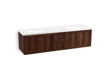 Load image into Gallery viewer, KOHLER K-99525-1WE Damask 72&amp;quot; wall-hung bathroom vanity cabinet with 4 doors and 2 drawers
