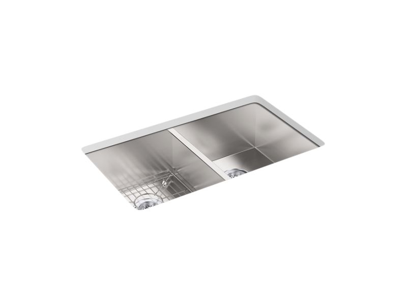 KOHLER K-3820-1 Vault 33" top-/undermount double-bowl kitchen sink