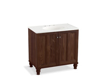 Load image into Gallery viewer, KOHLER K-99518-LG-1WE Damask 36&amp;quot; bathroom vanity cabinet with furniture legs and 2 doors
