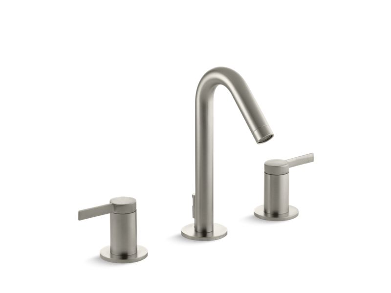 KOHLER 942-4-BN Stillness Widespread Bathroom Sink Faucet in Vibrant Brushed Nickel