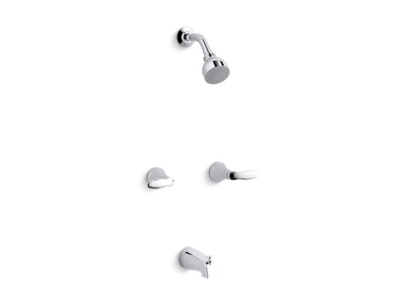 KOHLER K-T15201-4S Coralais Bath/shower trim set with lever handles and slip-fit spout, valve not included