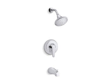 Load image into Gallery viewer, KOHLER TS98006-4-CP July Rite-Temp Bath And Shower Valve Trim With Lever Handle, Slip-Fit Spout And 2.0 Gpm Showerhead in Polished Chrome
