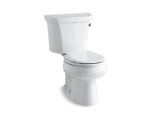 Load image into Gallery viewer, KOHLER K-3977-TR Wellworth Two-piece round-front 1.6 gpf toilet with right-hand trip lever and tank cover locks
