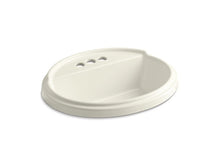 Load image into Gallery viewer, KOHLER K-2992-4-96 Tresham Oval Drop-in bathroom sink with 4&amp;quot; centerset faucet holes

