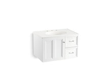 Load image into Gallery viewer, KOHLER K-99517-R-1WA Damask 30&amp;quot; wall-hung bathroom vanity cabinet with 1 door and 2 drawers on right
