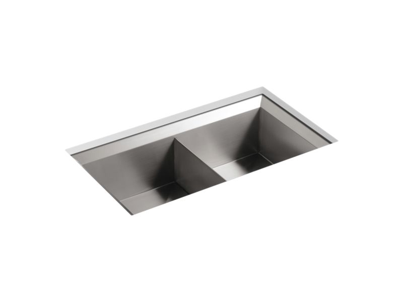 KOHLER K-3388 Poise 33" x 18" x 9-1/2" undermount double-equal kitchen sink