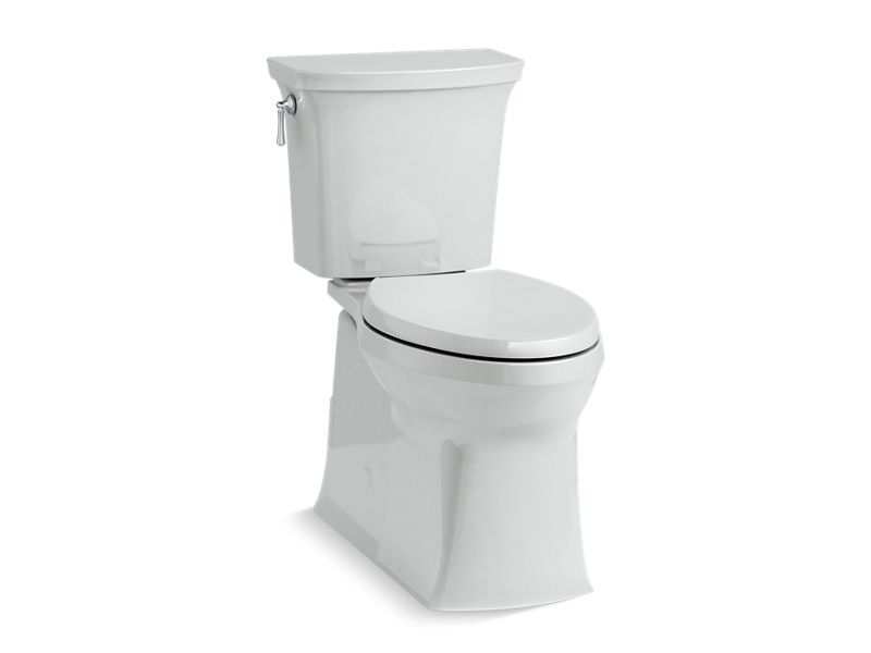 KOHLER K-3814 Corbelle Two-piece elongated toilet with skirted trapway, 1.28 gpf