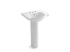 KOHLER 5265-4 Veer 21" pedestal bathroom sink with 4" centerset faucet holes