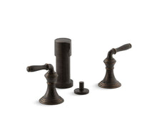 Load image into Gallery viewer, KOHLER K-412-4 Devonshire Vertical spray bidet faucet with lever handles
