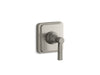 KOHLER T13175-4B-BN Pinstripe Valve Trim With Lever Handle For Transfer Valve, Requires Valve in Vibrant Brushed Nickel