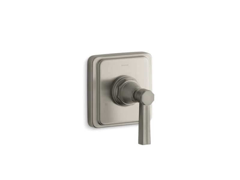 KOHLER T13175-4B-BN Pinstripe Valve Trim With Lever Handle For Transfer Valve, Requires Valve in Vibrant Brushed Nickel