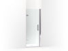 KOHLER 27576-10L-SHP Composed 27-5/8"–28-3/8" W X 71-1/2" H Frameless Pivot Shower Door With 3/8" Crystal Clear Glass And Back-To-Back Vertical Door Pulls in Bright Polished Silver