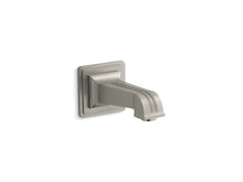 Load image into Gallery viewer, KOHLER 13139-B-BN Pinstripe Wall-Mount 6-7/8&amp;quot; Non-Diverter Bath Spout in Vibrant Brushed Nickel
