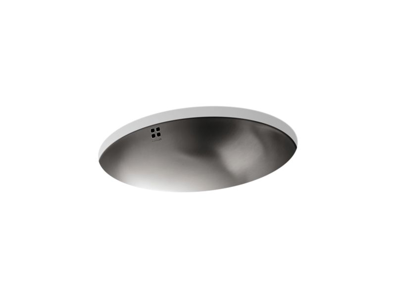 KOHLER K-2609-SU Bachata Drop-in/undermount bathroom sink with luster finish and overflow