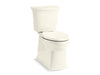 KOHLER 3814-RA-96 Corbelle Comfort Height Two-Piece Elongated 1.28 Gpf Chair Height Toilet With Right-Hand Trip Lever in Biscuit