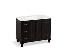 Load image into Gallery viewer, KOHLER K-99563-LG-1WU Damask 42&amp;quot; bathroom vanity cabinet with furniture legs, 1 door and 6 drawers
