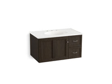 Load image into Gallery viewer, KOHLER K-99520-R-1WC Damask 36&amp;quot; wall-hung bathroom vanity cabinet with 1 door and 2 drawers on right
