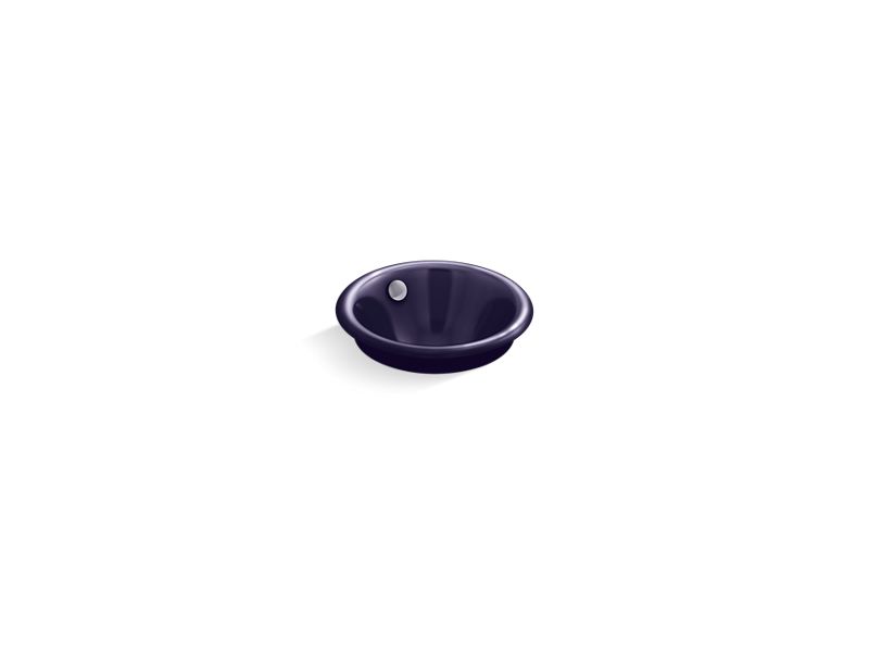 KOHLER 20213-LG-GRL Iron Plains Capsule Drop-In/Undermount Vessel Bathroom Sink With Lavender Grey Painted Underside in Lavender Grey