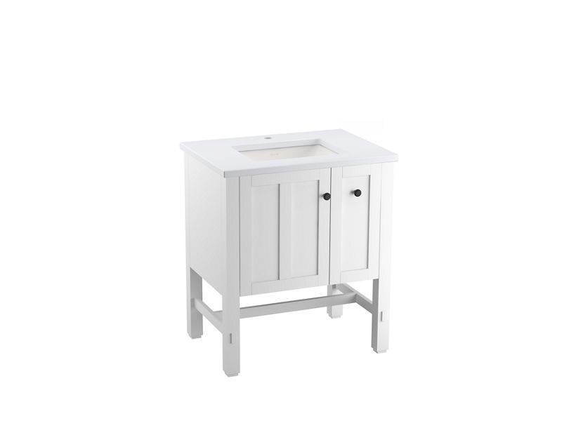 KOHLER K-CM5289-BD1 Tresham 30" bathroom vanity cabinet with sink and quartz top