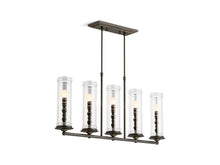 Load image into Gallery viewer, KOHLER 23346-CH05-BZL Damask Five-Light Linear in Oil Rubbed Bronze
