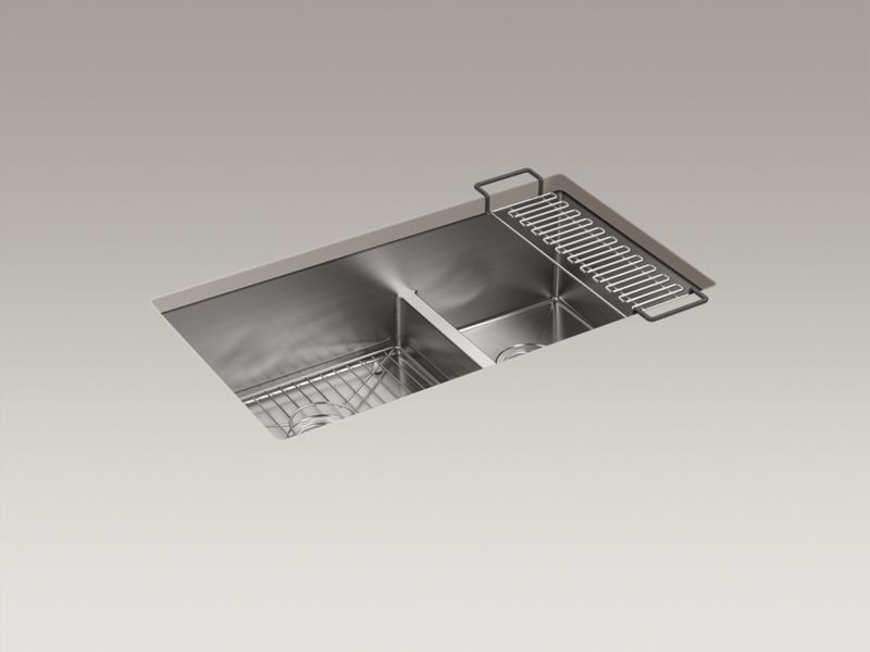 KOHLER K-5284 Strive Smart Divide 32" undermount double-bowl kitchen sink