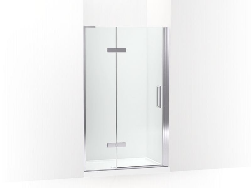 KOHLER K-27602-10L Composed Frameless pivot shower door, 73" H x 45 - 46-3/8" W, with 3/8" thick Crystal Clear glass