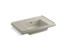 Load image into Gallery viewer, KOHLER K-2758-8-G9 Tresham 30&amp;quot; pedestal bathroom sink basin with 8&amp;quot; widespread faucet holes
