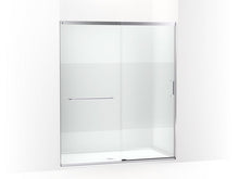 Load image into Gallery viewer, KOHLER K-707616-8G81 Elate Tall Sliding shower door, 75-1/2&amp;quot; H x 62-1/4 - 65-5/8&amp;quot; W with heavy 5/16&amp;quot; thick Crystal Clear glass with privacy band
