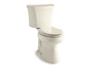 KOHLER 3999-RA-47 Highline Comfort Height Two-Piece Elongated 1.28 Gpf Chair Height Toilet With Right-Hand Trip Lever in Almond