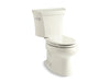 KOHLER 3998-UT-96 Wellworth Two-Piece Elongated 1.28 Gpf Toilet With Tank Cover Locks And Insulated Tank in Biscuit