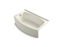 Load image into Gallery viewer, KOHLER K-1118-LAW Expanse 60&amp;quot; x 30-36&amp;quot; curved alcove bath with Bask heated surface and left-hand drain
