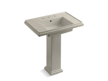 Load image into Gallery viewer, KOHLER 2845-8-G9 Tresham 30&amp;quot; Pedestal Bathroom Sink With 8&amp;quot; Widespread Faucet Holes in Sandbar
