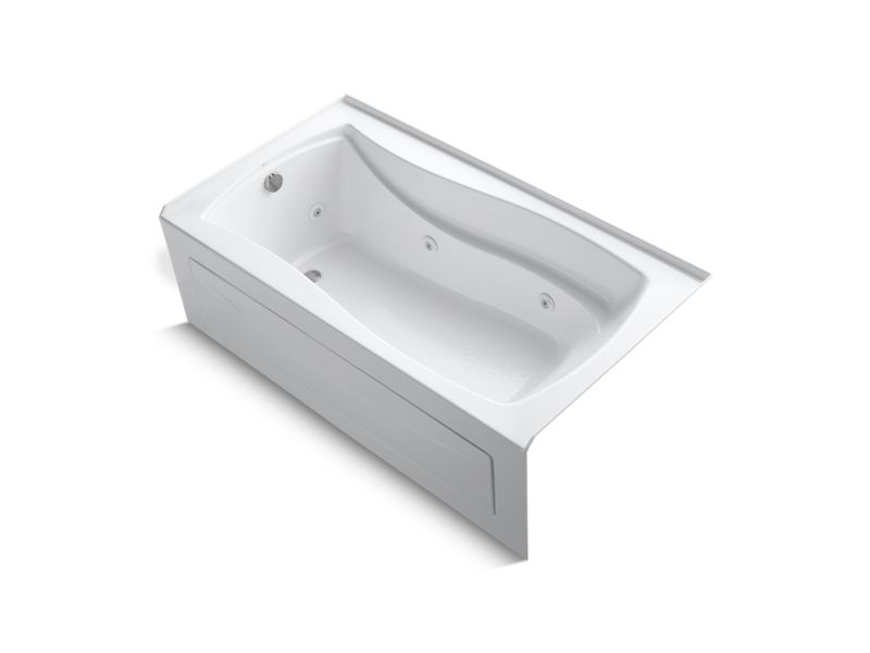 KOHLER K-1224-HL Mariposa 66" x 35-7/8" alcove whirlpool with integral apron, integral flange, left-hand drain and heater