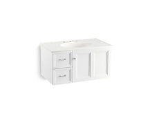 Load image into Gallery viewer, KOHLER K-99520-L-1WA Damask 36&amp;quot; wall-hung bathroom vanity cabinet with 1 door and 2 drawers on left
