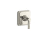 KOHLER T13175-4B-SN Pinstripe Valve Trim With Lever Handle For Transfer Valve, Requires Valve in Vibrant Polished Nickel